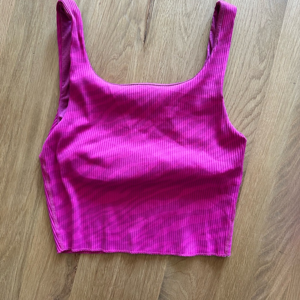 Carbon38 Pink Sleeveless Crop Sports Bra